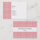赤いクローバーパターン 名刺 (正面/裏面)