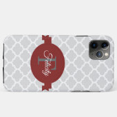 赤いクローバーパーソナライズされたケース – メイトiPhoneケース Case-Mate iPhoneケース (裏面(横))