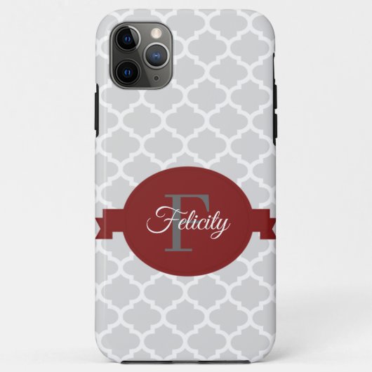 赤いクローバーパーソナライズされたケース – メイトiPhoneケース Case-Mate iPhoneケース (裏面)