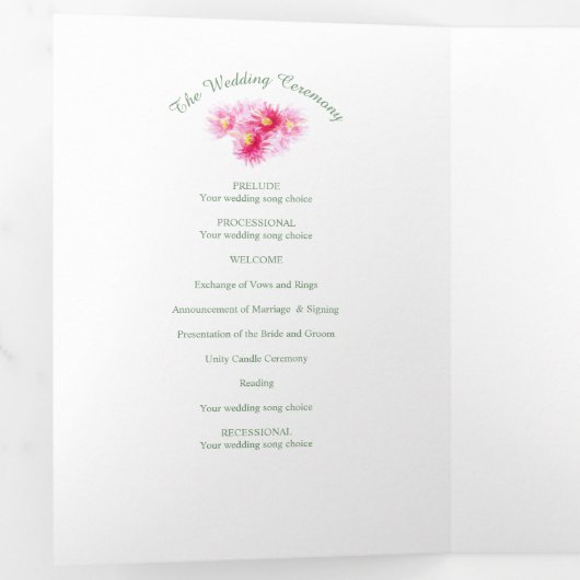 赤いグミeucalyptus花の水色 三つ折りプログラム (内部最初)