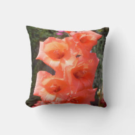 赤いグラジオリの花 クッション