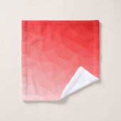 赤いグラデーションのジオメトリメッシュパターン バスタオルセット (ウォッシュタオル)