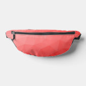 赤いグラデーションのジオメトリメッシュパターン ファニーパック (レイダウン)