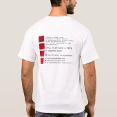 赤いグラデーション正方形、画家&デコレータ広告 Tシャツ (裏面)