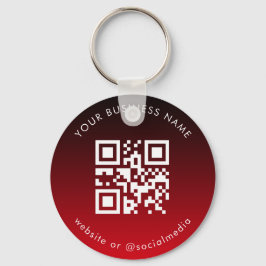 赤いグラデーション追加カスタムビジネスQrコードスキャン キーホルダー