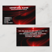 赤いグラフィックの名刺 名刺 (正面/裏面)