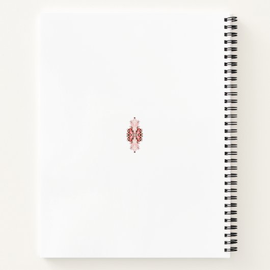 赤いグラフィック鮮やかは、クリエイティブフローラdを備えている ノートブック (裏面)