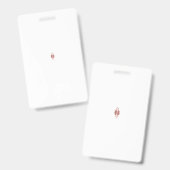 赤いグラフィック鮮やかは、クリエイティブフローラdを備えている バッジ (Front & Back)