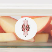 赤いグラフィック鮮やかは、クリエイティブフローラdを備えている ラベル (貼付)