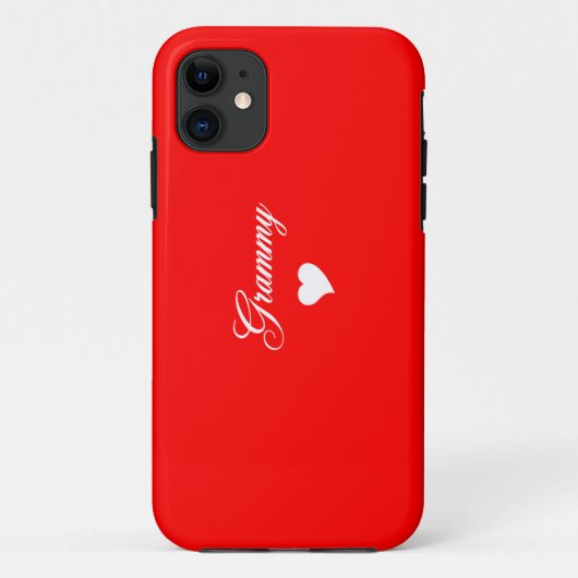 赤いグラミーとハート Case-Mate iPhoneケース (裏面)