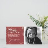 赤いグランジクリスマスフォト シーズンカード (スタンド正面)