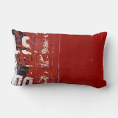 赤いグランジ ランバークッション (裏面)