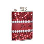 赤いグリッターとひフェイクし形 フラスク (右)