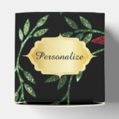 赤いグリッターと黒いフローラ フェイバーボックス (上部)