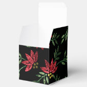 赤いグリッターと黒いフローラ フェイバーボックス (オープン)