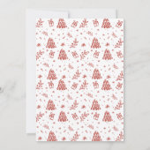 赤いグリッターのカリグラフィー写真　楽しくて明るい 招待状 (裏面)