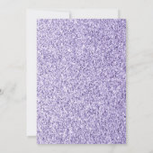 赤いグリッターの帽子 紫のラベンダー 女性のランチョン 招待状 (裏面)