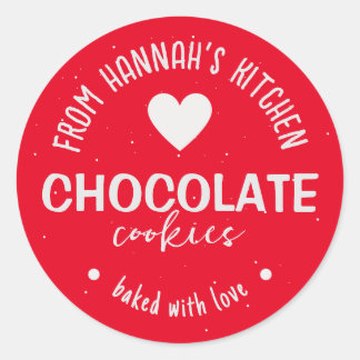 赤いグリッターの焼いた背景(愛) ラウンドシール