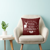 赤いグリッターエレガントが聖降誕祭のメリークリスマスのスクリップを願う クッション (椅子)