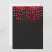 赤いグリッターサプライズ 16歳の誕生日招待状 招待状 (裏面)