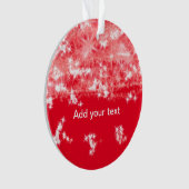 赤いグリッターシンプルの輝く星が、テキストcを追加します。 オーナメント (正面)