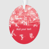 赤いグリッターシンプルの輝く星が、テキストcを追加します。 オーナメント (正面)