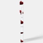 赤いグリッタースパークルハートパターンモノグラムホワイト Case-Mate iPhoneケース (裏面 / 左)