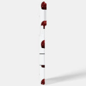 赤いグリッタースパークルハートパターンモノグラムホワイト Case-Mate iPhoneケース (裏面 / 右)