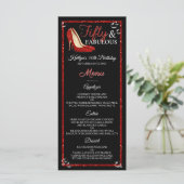 赤いグリッターハイヒール |フィフティ&ファブラス誕生日 メニュー (スタンド正面)