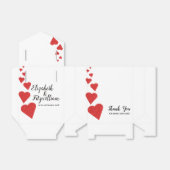 赤いグリッターハート優先ボックス フェイバーボックス (折り畳みなし)