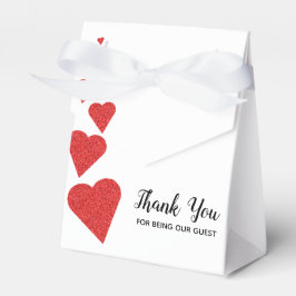 赤いグリッターハート優先ボックス フェイバーボックス