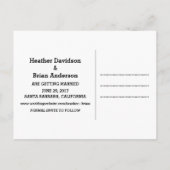 赤いグリッタールックストライプス日付ポストカードの保存 案内ポストカード (裏面)