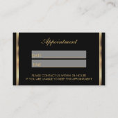 赤いグリッター唇アポイントメント集計表 予約カード (裏面)