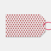 赤いグリッター星 ギフトタグ (正面(横))