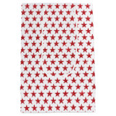 赤いグリッター星 ミディアムペーパーバッグ (裏面)