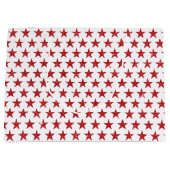 赤いグリッター星 ラージペーパーバッグ (正面)