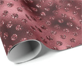 赤いグリッター点 ラッピングペーパー (ロールコーナー)