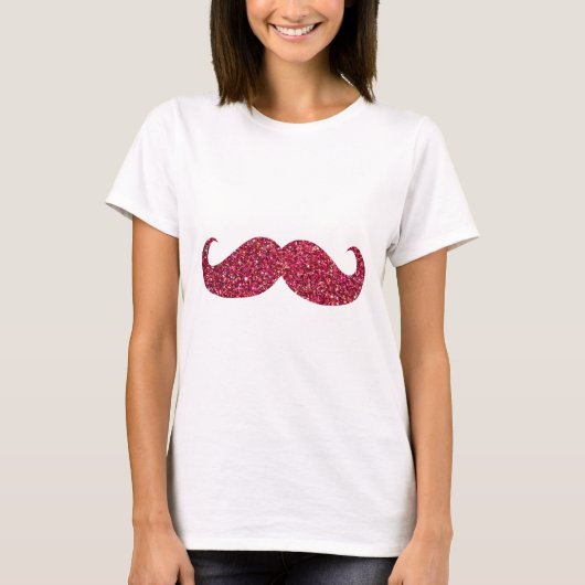 赤いグリッター髭 Tシャツ (正面)
