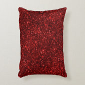 赤いグリッター アクセントクッション (正面(垂直))