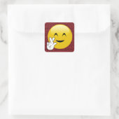 赤いグリッター スクエアシール (バッグ)