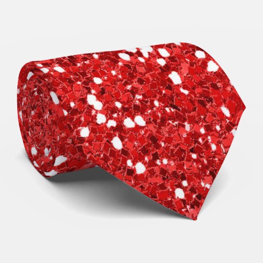 赤いグリッター ネクタイ (ロール)