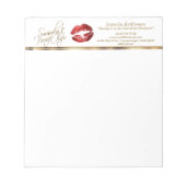 赤いグリッター ノートパッド (正面)