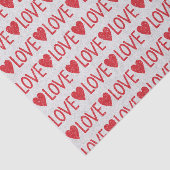 赤いグリッター ハート ラブ ヴァレンタインデーの贈り物 薄葉紙 (詳細)