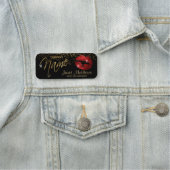 赤いグリッター 名札 (インサイチュ)