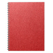 赤いグリッター、輝き、グリッターの背景 ノートブック (正面)