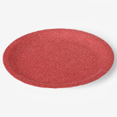 赤いグリッター、輝き、グリッターの背景 ペーパープレート (アングル)