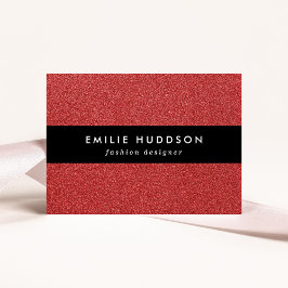 赤いグリッター、輝き、グリッターの背景 名刺