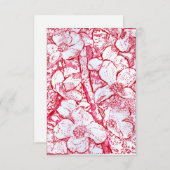 赤いグリーティングカード サンキューカード (正面/裏面)