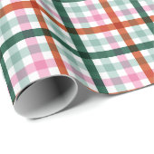 赤いグリーンギンガム ラッピングペーパー (ロールコーナー)