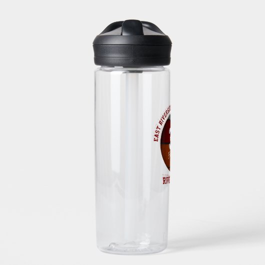 赤いグレーのバスケットボールチームの色とジャージー番号 ウォーターボトル (正面)